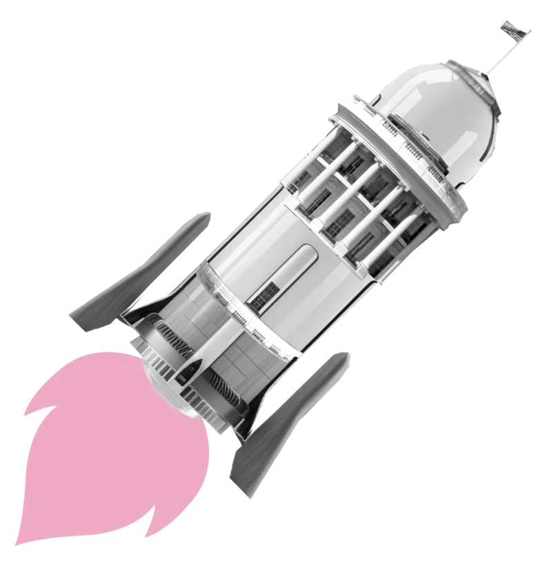 Eine Rakete, bestehend aus dem Weißen Haus in Washington D.C.